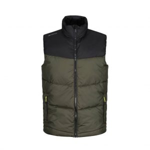Bodywarmer matelassé unisexe vert kaki noir promotionnel personnalisable publicitaire