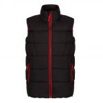 Bodywarmer matelassé unisexe NOIR ET ROUGE promotionnel personnalisable publicitaire