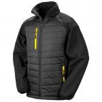 Veste bi matière jaune promotionnel personnalisable publicitaire