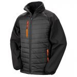 Veste bi matière orange promotionnel personnalisable publicitaire