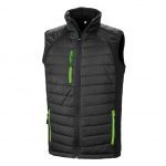 Veste sans manches noir et vert promotionnel personnalisable publicitaire