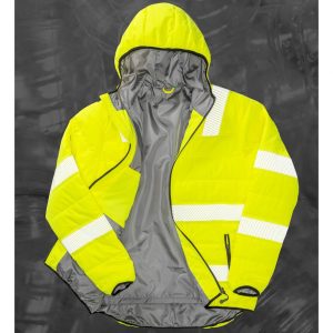 Veste haute visibilité jaune promotionnel personnalisable publicitaire