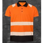 Polo de sécurité orange promotionnel personnalisable publicitaire