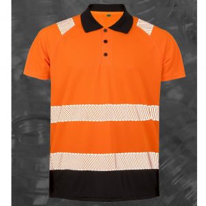 Polo de sécurité orange promotionnel personnalisable publicitaire
