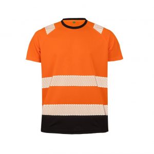 Tee-shirt de sécurité orange promotionnel personnalisable publicitaire