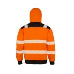 Sweat capuche zippée de sécurité orange promotionnel personnalisable publicitaire