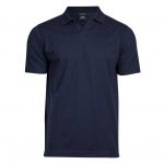 Polo bleu personnalisé publicitaire