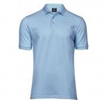 Polo bleu personnalisé publicitaire