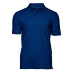 Polo bleu personnalisé publicitaire