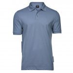 Polo bleu personnalisé publicitaire