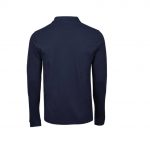 Polo manches longues bleu personnalisé