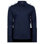 Polo manches longues bleu personnalisé