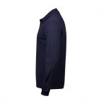 Polo manches longues bleu personnalisé