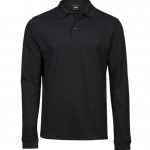 Polo manches longues noir personnalisé