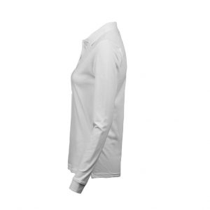 Polo manches longues blanc personnalisé