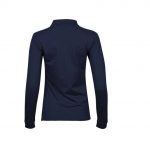 Polo manches longues bleu personnalisé