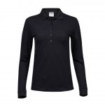 Polo manches longues noir personnalisé
