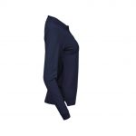 Polo manches longues bleu personnalisé