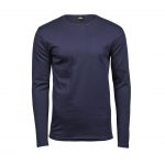 Tee-shirt manches longues bleu personnalisé