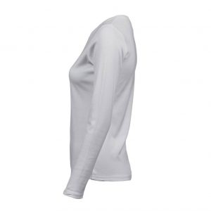Tee-shirt femme manches longues blanc personnalisé