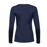 Tee-shirt femme manches longues bleu personnalisé
