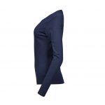Tee-shirt femme manches longues bleu personnalisé