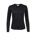 Tee-shirt femme manches longues noir personnalisé