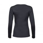 Tee-shirt femme manches longues bleu personnalisé