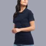 Polo bleu personnalisé
