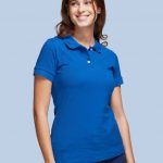 Polo bleu personnalisé