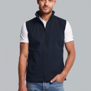 Bodywarmer softshell homme bleu personnalisé