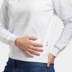 Sweat à capuche blanc personnalisé