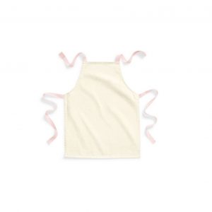 Tablier beige et rose personnalisé
