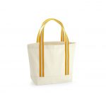 Tote bag beige et jaune personnalisé