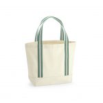 Tote bag beige et vert personnalisé