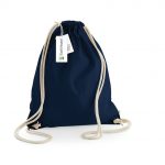 Sac cordelettes bleu personnalisé