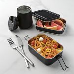 Lunch box noir personnalisable publicitaire