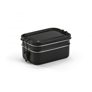 Lunch box noir personnalisable publicitaire