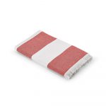 Serviette rouge et blanche personnalisable publicitaire