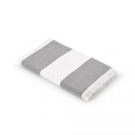 Serviette grise et blanche personnalisable publicitaire