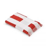 serviette blanche et rouge personnalisable publicitaire