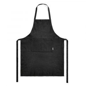 Tablier de cuisine noir personnalisable publicitaire