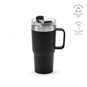 Mug double paroi noir personnalisable publicitaire