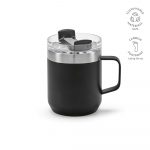 Mug acier inoxydable noir personnalisable publicitaire