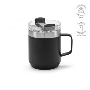 Mug acier inoxydable noir personnalisable publicitaire