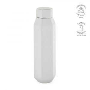 Bouteille double paroi blanc personnalisable publicitaire