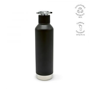 Bouteille double paroi argenté personnalisable publicitaire