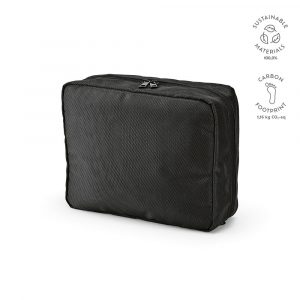 Trousse de toilette noire personnalisable publicitaire