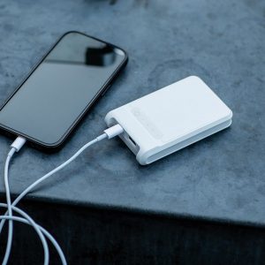 Power bank blanc personnalisable publicitaire