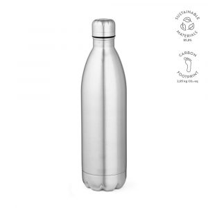 Bouteille isotherme argenté personnalisable publicitaire